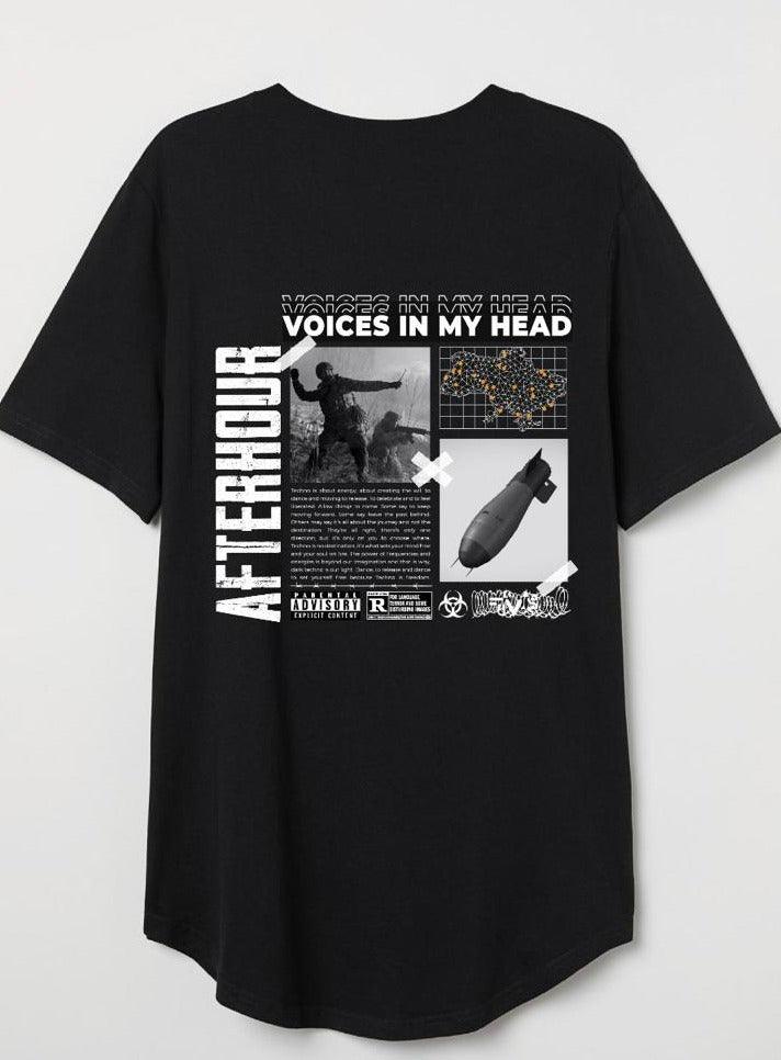 Afterhours - Black Printed Techno Tshirt