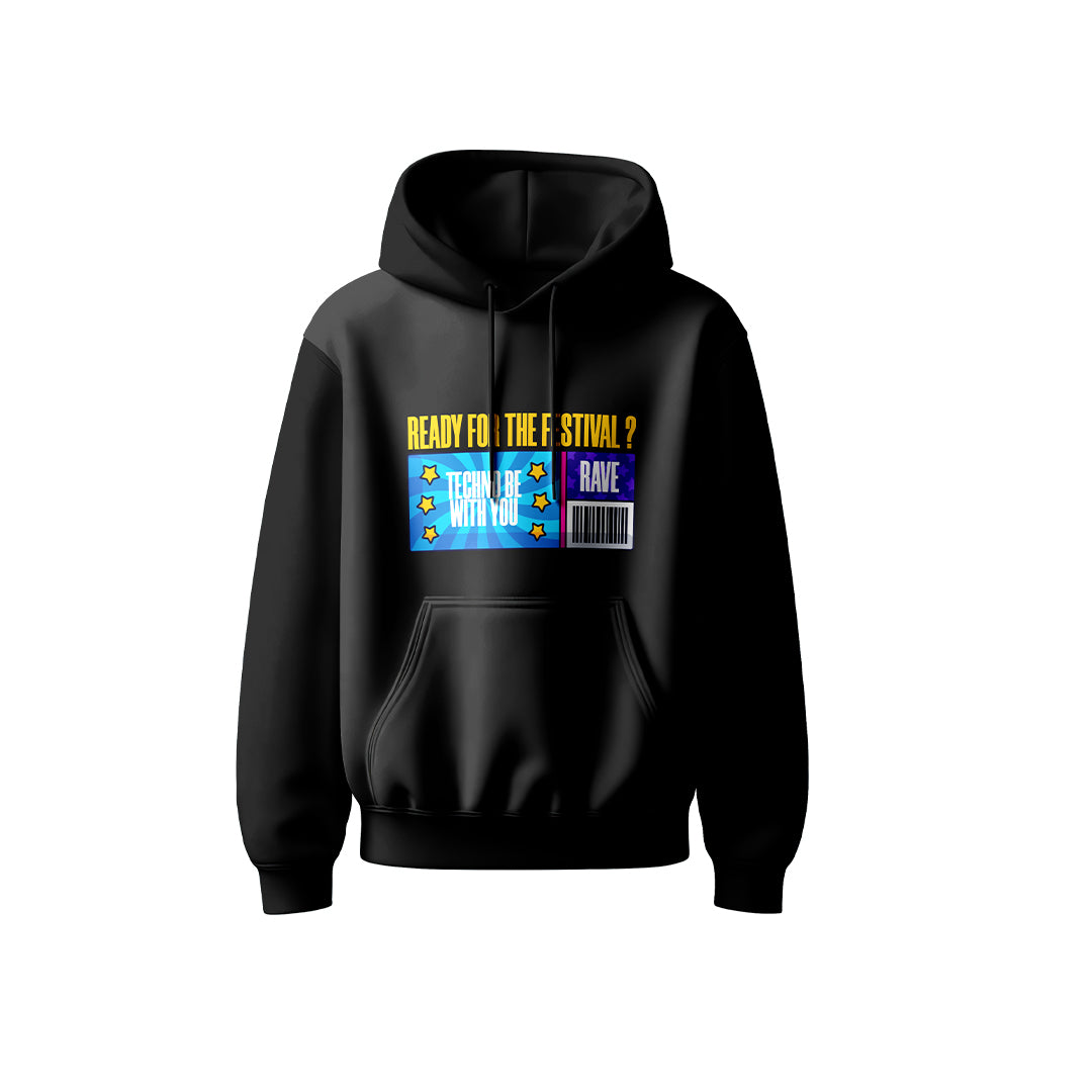 Rave essentials hoodie - Black