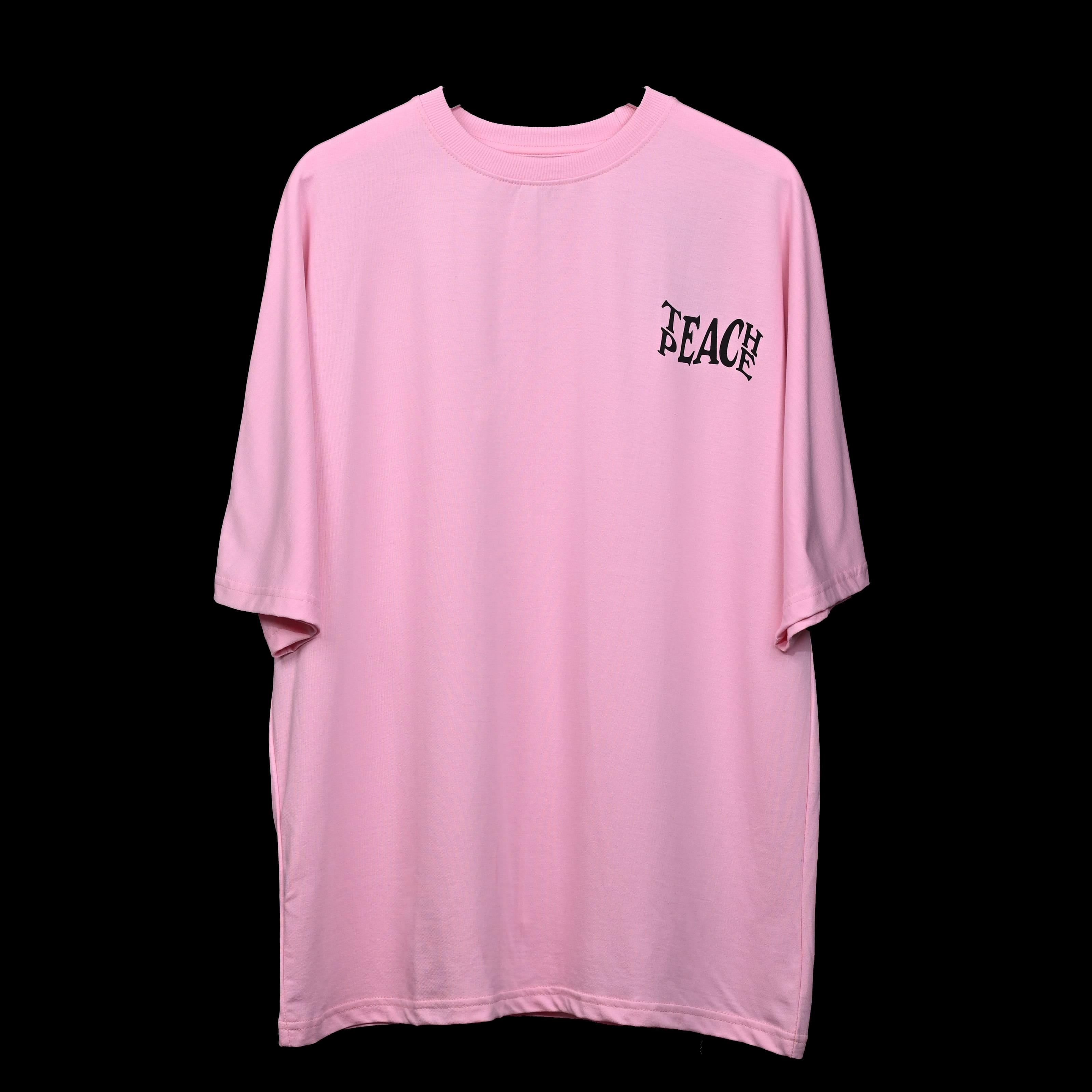 Protect Your Energy T-Shirt: Lilac, Oversized, Front Pose, Bio-Washed Cotton Printed by Techno Be With You