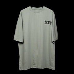 Protect Your Energy T-Shirt: Hunter Green, Oversized, Front Pose, Bio-Washed Cotton Printed by Techno Be With You