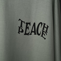 Protect Your Energy T-Shirt: Hunter Green, Oversized, Close Front, Bio-Washed Cotton Printed by Techno Be With You