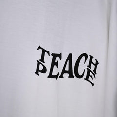 Protect Your Energy T-Shirt: White, Oversized, Close Front, Bio-Washed Cotton Printed by Techno Be With You