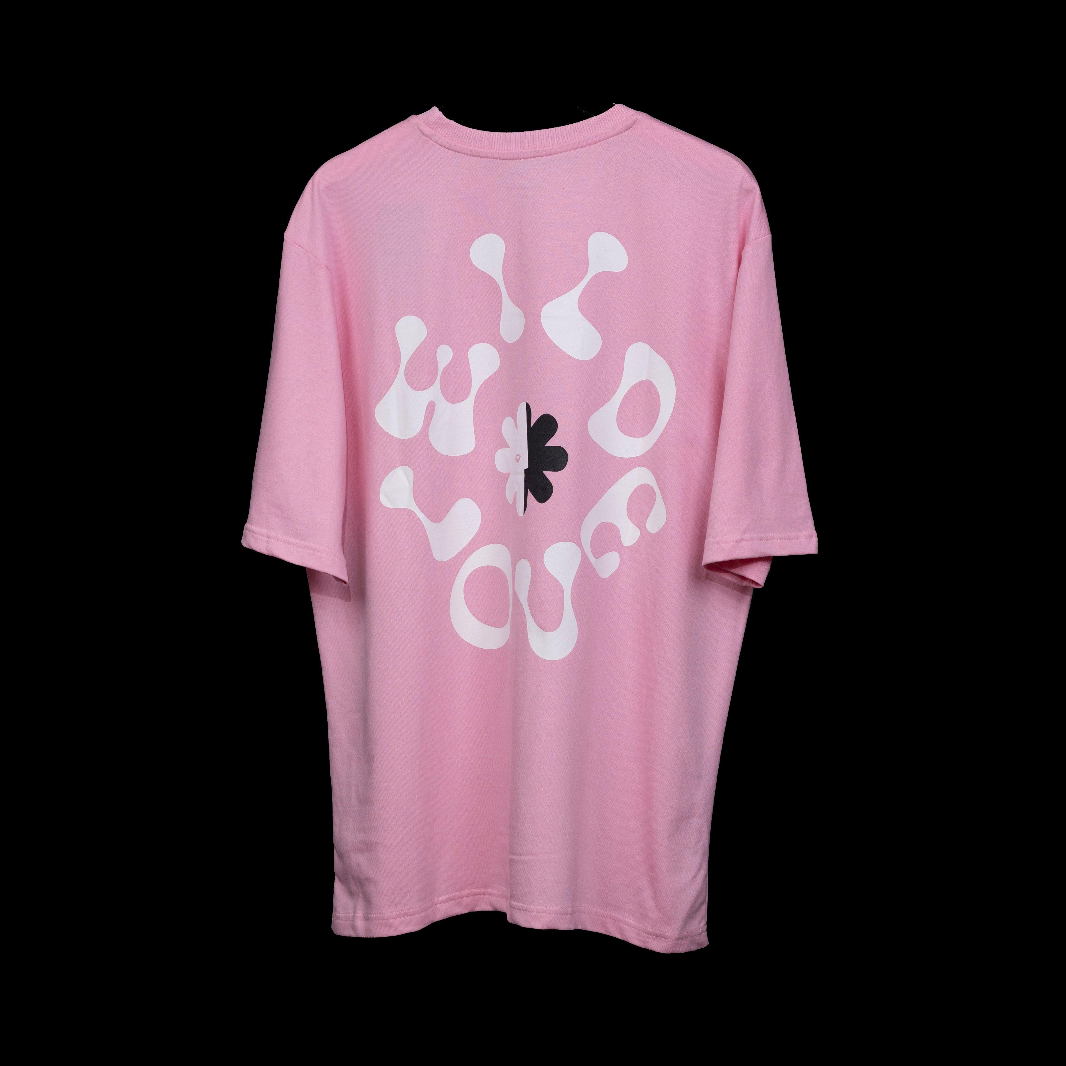 Wild Love - Techno Be With You Clothing Shop Wild Love Back side Printed Pure Cotton Pink T-Shirt Online