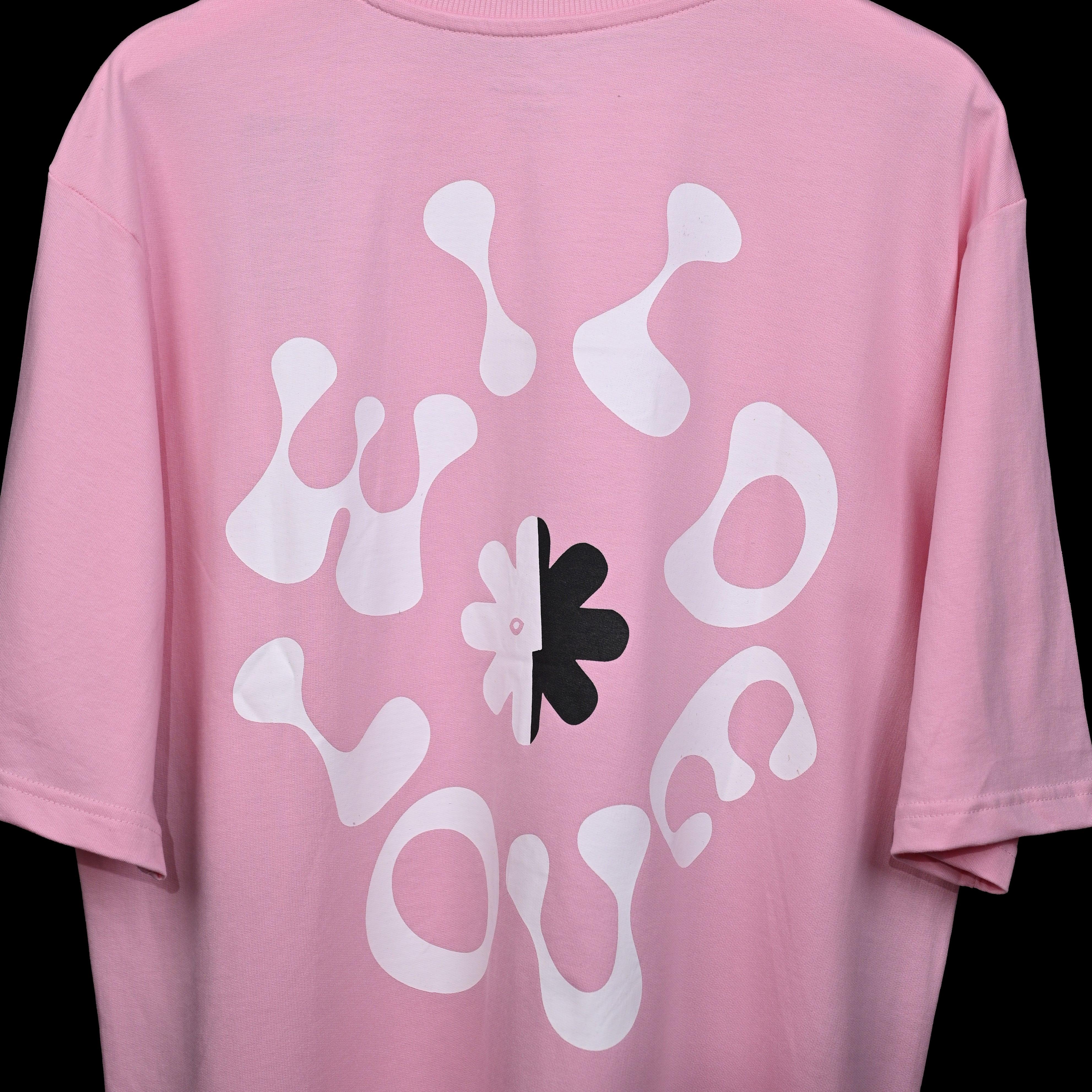 Wild Love - Techno Be With You Clothing Shop Wild Love Back close side Printed Pure Cotton Pink T-Shirt Online