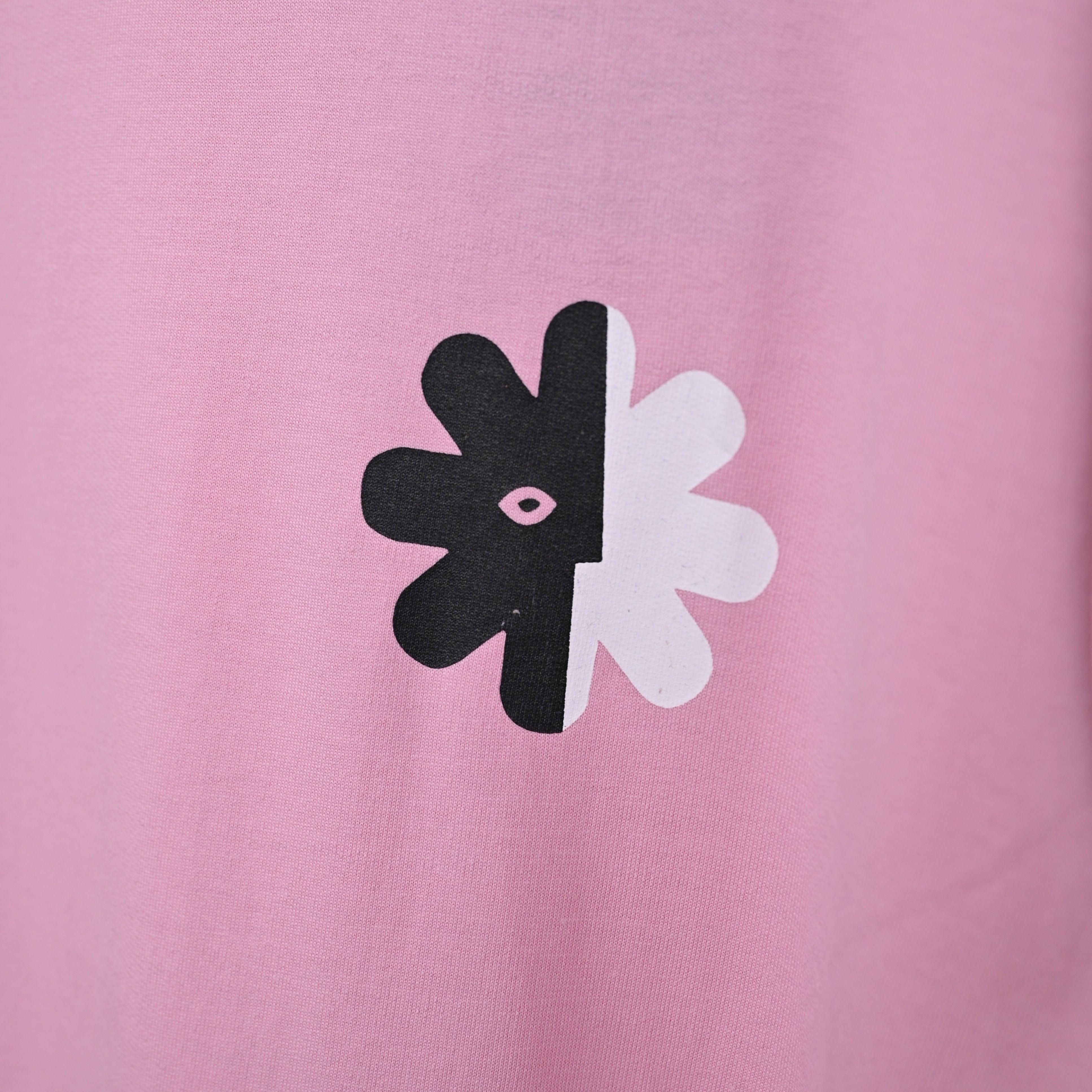 Wild Love - Techno Be With You Clothing Shop Wild Love Front close side Printed Pure Cotton Pink T-Shirt Online