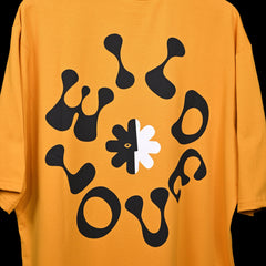 Wild Love - Techno Be With You Clothing Shop Wild Love Back side Printed Pure Cotton T-Shirt Yellow Online