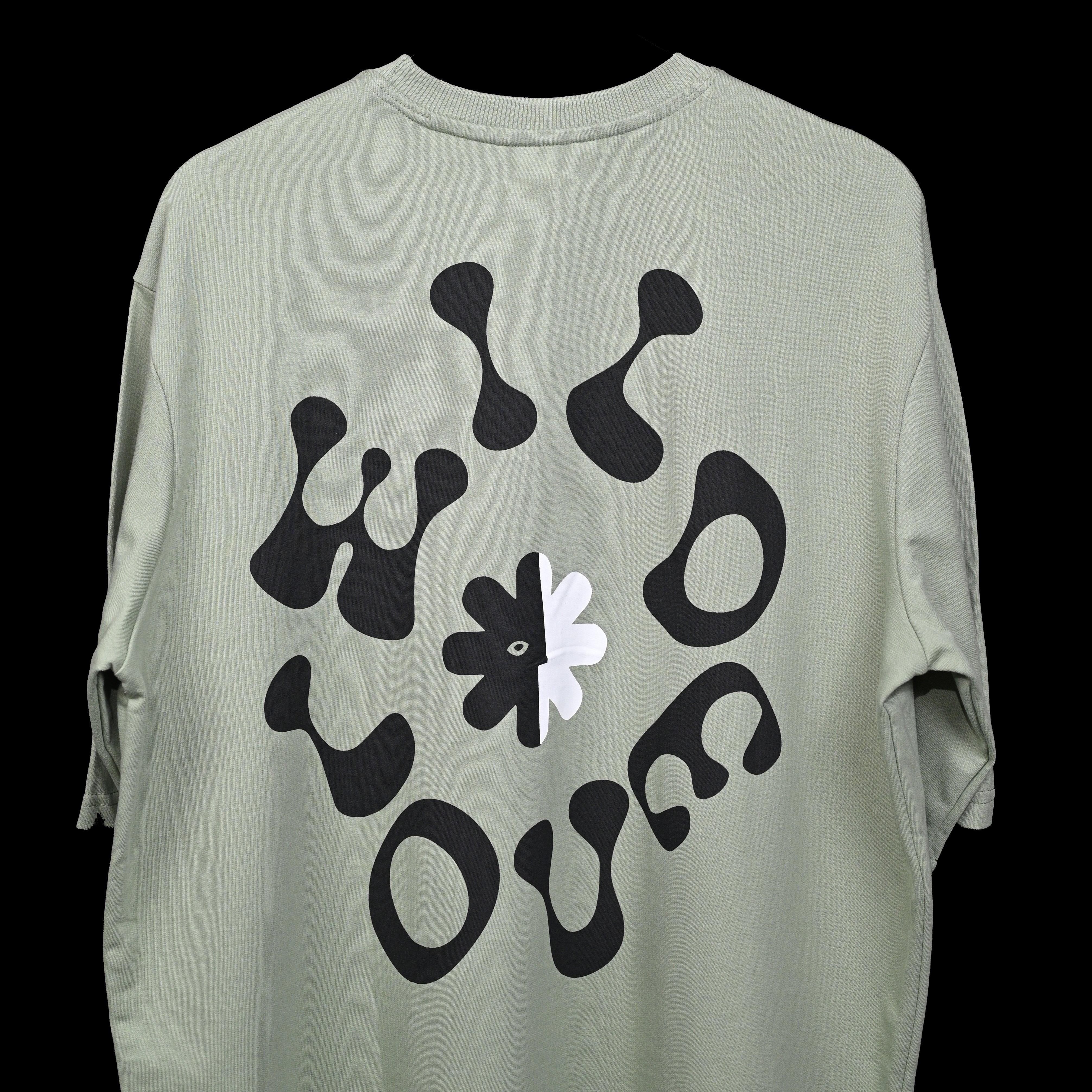 Wild Love - Techno Be With You Clothing Shop Wild Love Back side Printed Pure Cotton T-Shirt Green Online