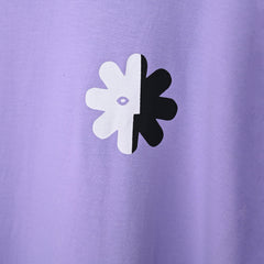 Wild Love - Techno Be With You Clothing Shop Wild Love Front close side Printed Pure Cotton T-Shirt purple Online