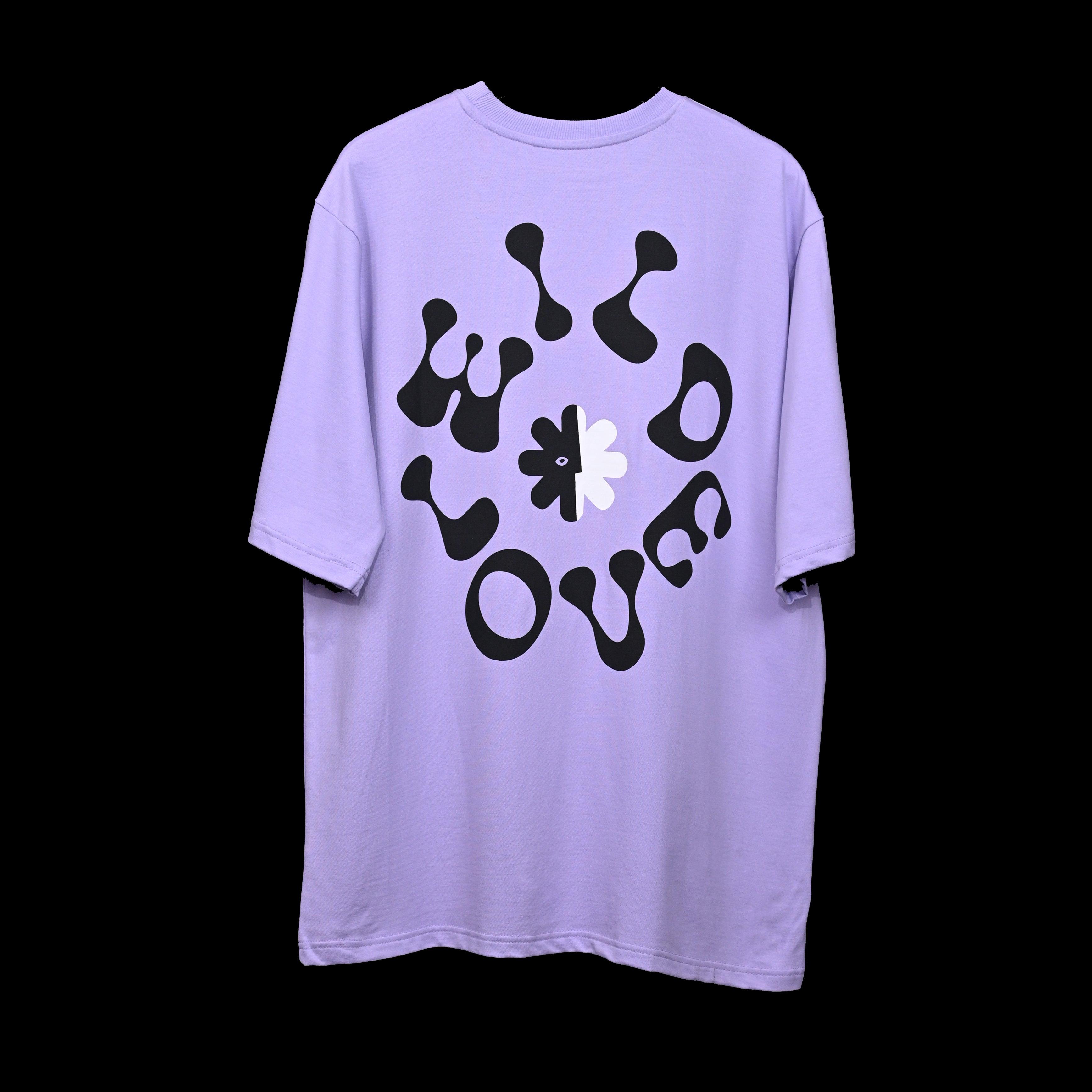 Wild Love - Techno Be With You Clothing Shop Wild Love Back side Printed Pure Cotton Purple T-Shirt Online