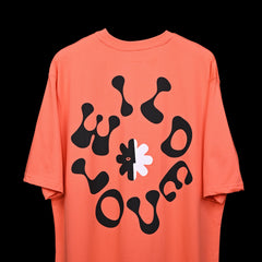 Wild Love - Techno Be With You Clothing Shop Wild Love Back close side Printed Pure Cotton Red T-Shirt Online