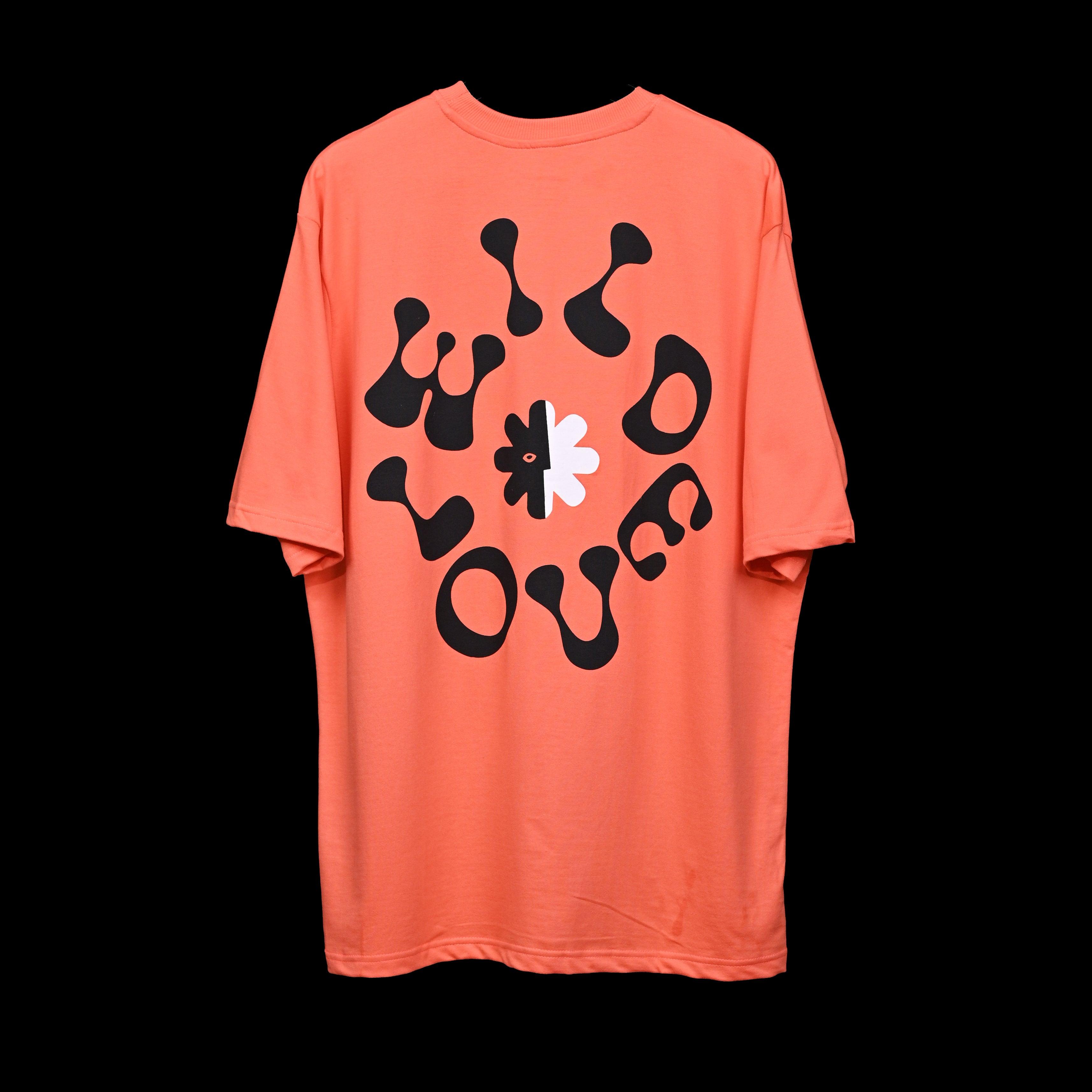 Wild Love - Techno Be With You Clothing Shop Wild Love Back side Printed Pure Cotton Red T-Shirt Online