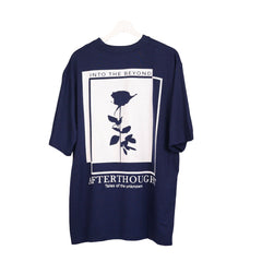 Afterthought Oversized T-Shirt: Blue, Oversized, Back Side, Bio-Washed Cotton Printed by Techno Be With You