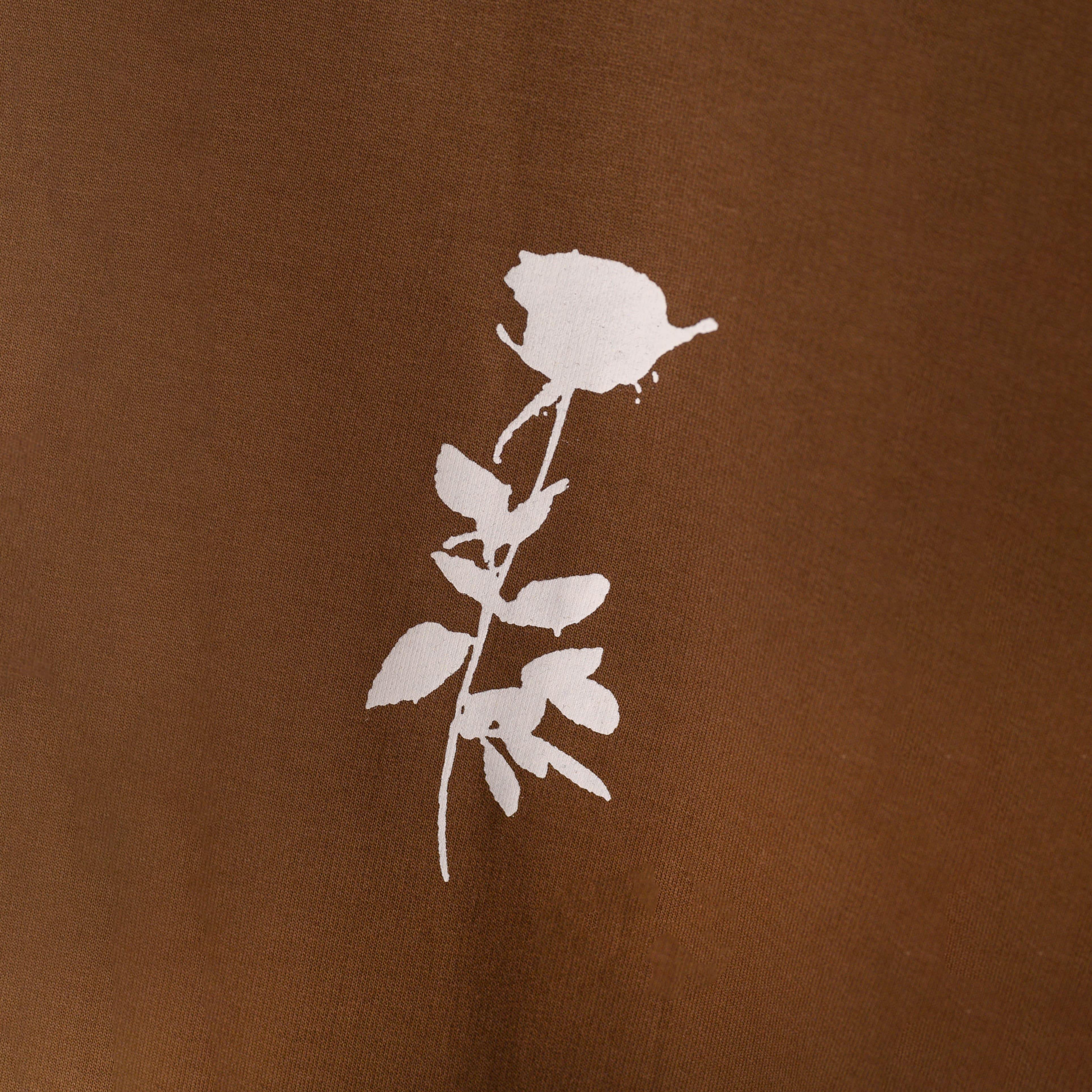 Afterthought Oversized T-Shirt: Brown, Oversized, Close Front, Bio-Washed Cotton Printed by Techno Be With You