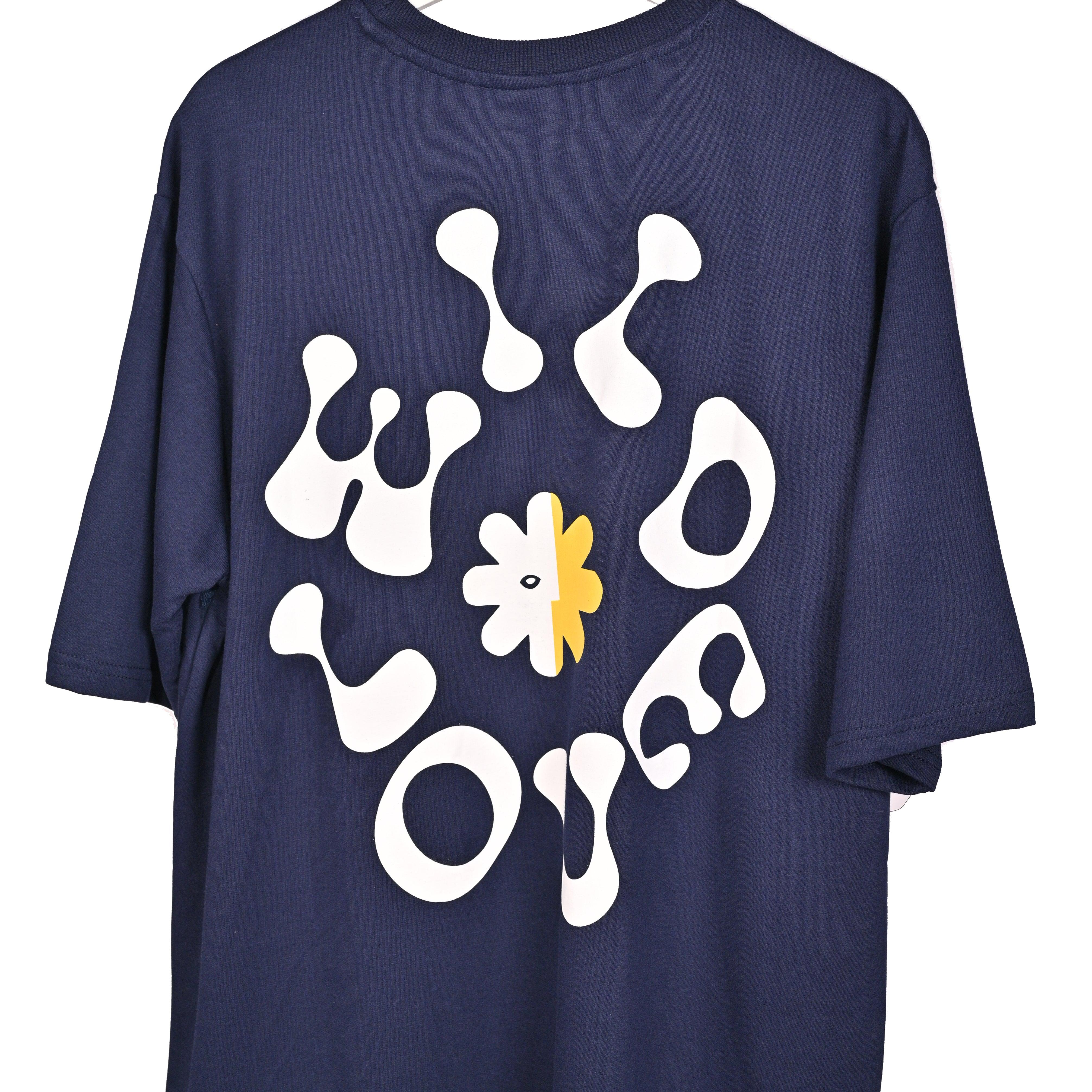 Wild Love - Techno Be With You Clothing Shop Wild Love Back side Printed Pure Cotton T-Shirt Blue Online