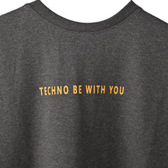Major rager T-Shirt: Grey, Oversized, Close Front, Bio-Washed Cotton Printed by Techno Be With You