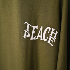 Protect Your Energy T-Shirt: Green, Oversized, Close Front, Bio-Washed Cotton Printed by Techno Be With You