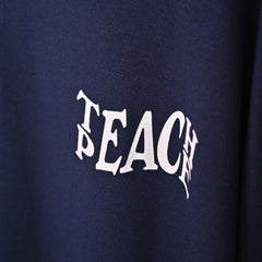 Protect Your Energy T-Shirt: Blue, Oversized, Close Front, Bio-Washed Cotton Printed by Techno Be With You