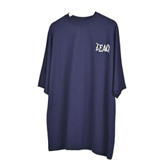 Protect Your Energy T-Shirt: Blue, Oversized, Front Pose, Bio-Washed Cotton Printed by Techno Be With You