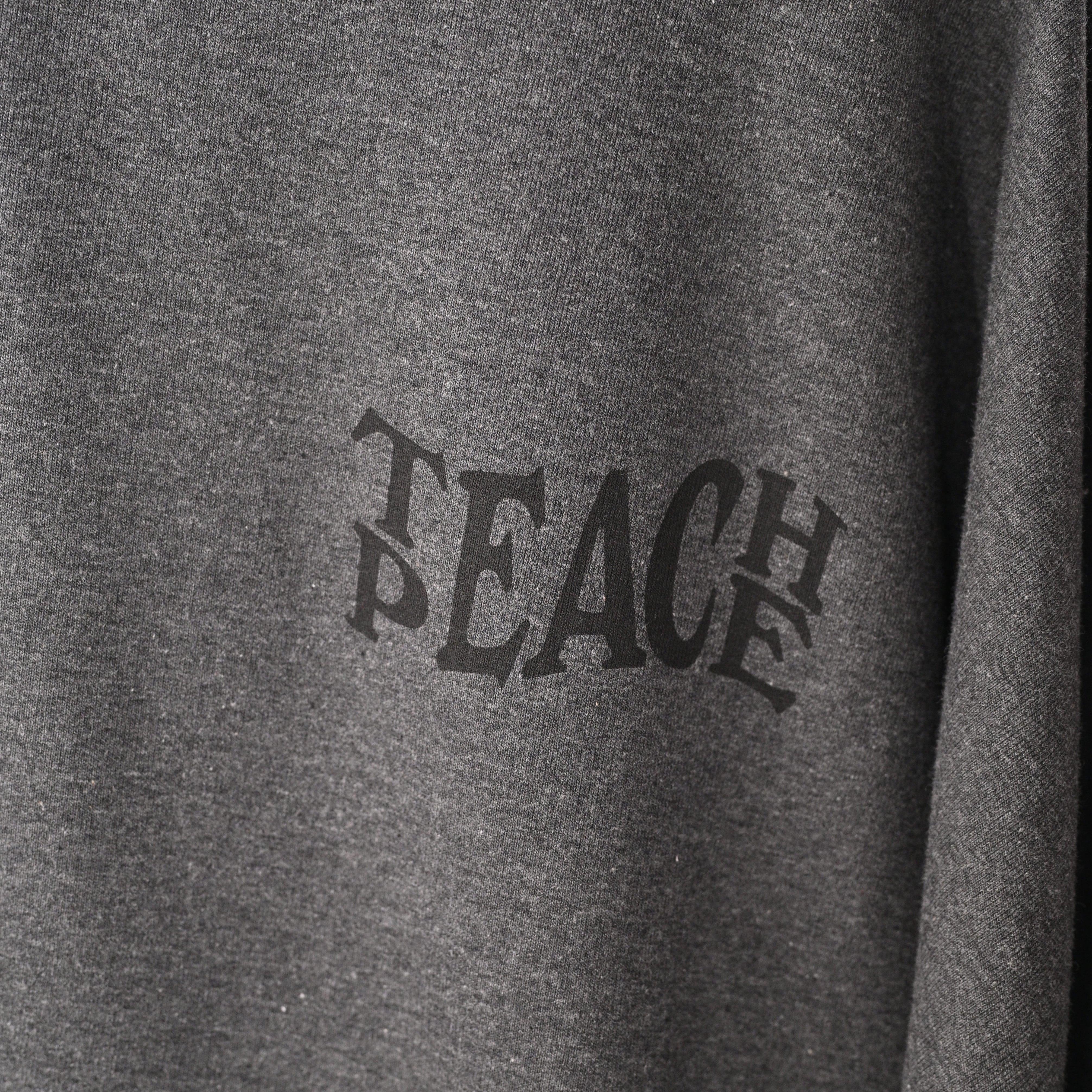 Protect Your Energy T-Shirt: Grey, Oversized, Close Front, Bio-Washed Cotton Printed by Techno Be With You