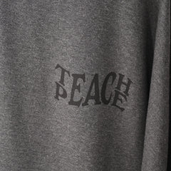 Protect Your Energy T-Shirt: Grey, Oversized, Close Front, Bio-Washed Cotton Printed by Techno Be With You