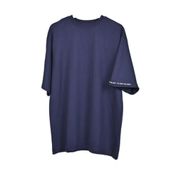 Wild Free T-Shirt: Blue, Oversized, Front Pose, Bio-Washed Cotton Printed by Techno Be With You