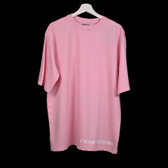 Feel the music T-Shirt: Lilac, Oversized, Front side, Bio-Washed Cotton Printed by Techno Be With You