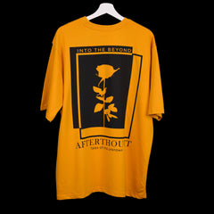 Afterthought Oversized T-Shirt: Yellow, Oversized, Back Side, Bio-Washed Cotton Printed by Techno Be With You