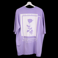 Afterthought Oversized T-Shirt: Lavender, Oversized, Back Side, Bio-Washed Cotton Printed by Techno Be With You