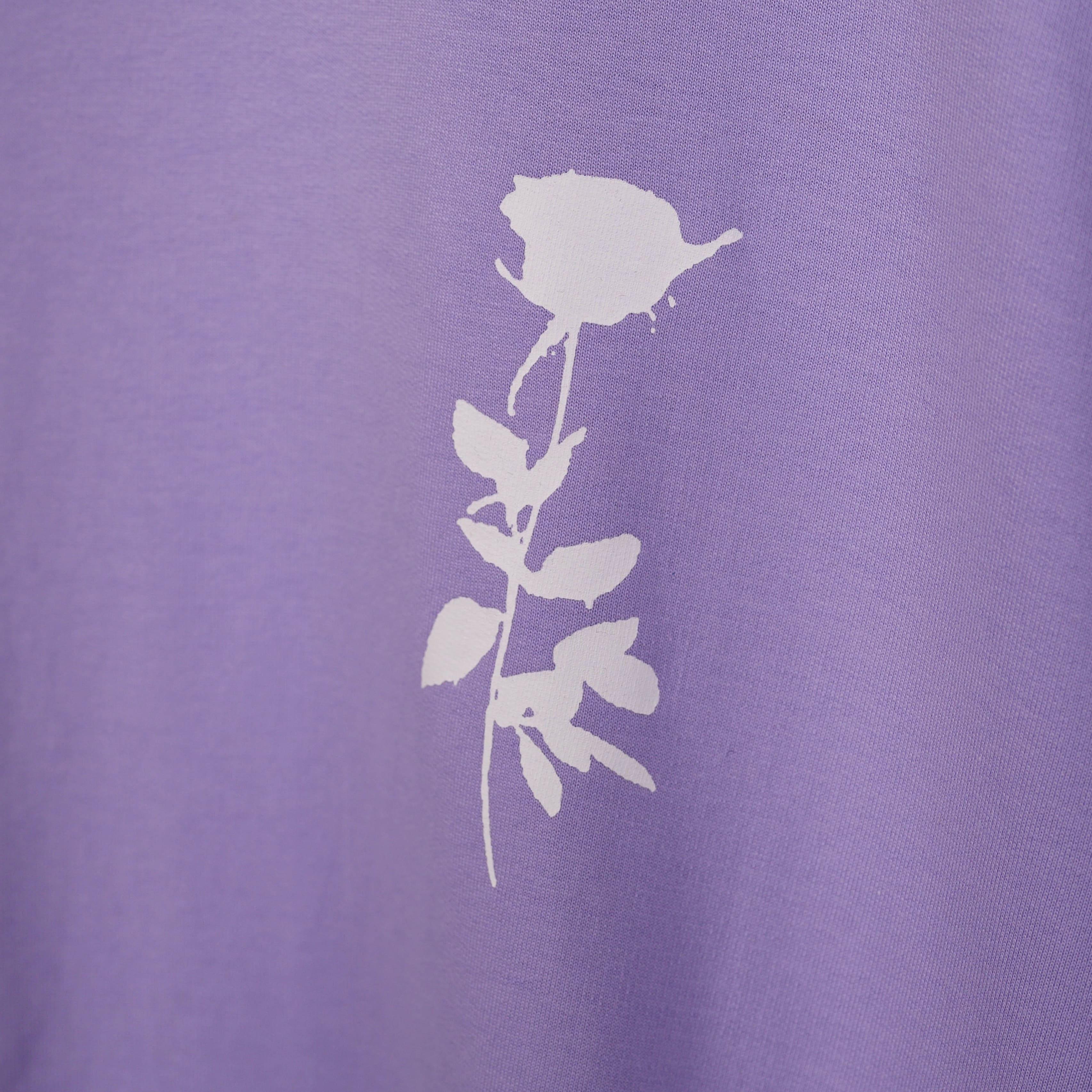 Afterthought Oversized T-Shirt: Lavender, Oversized, Close Front, Bio-Washed Cotton Printed by Techno Be With You