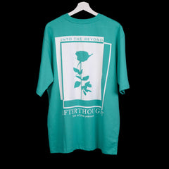 Afterthought Oversized T-Shirt: Bright Green, Oversized, Back Side, Bio-Washed Cotton Printed by Techno Be With You