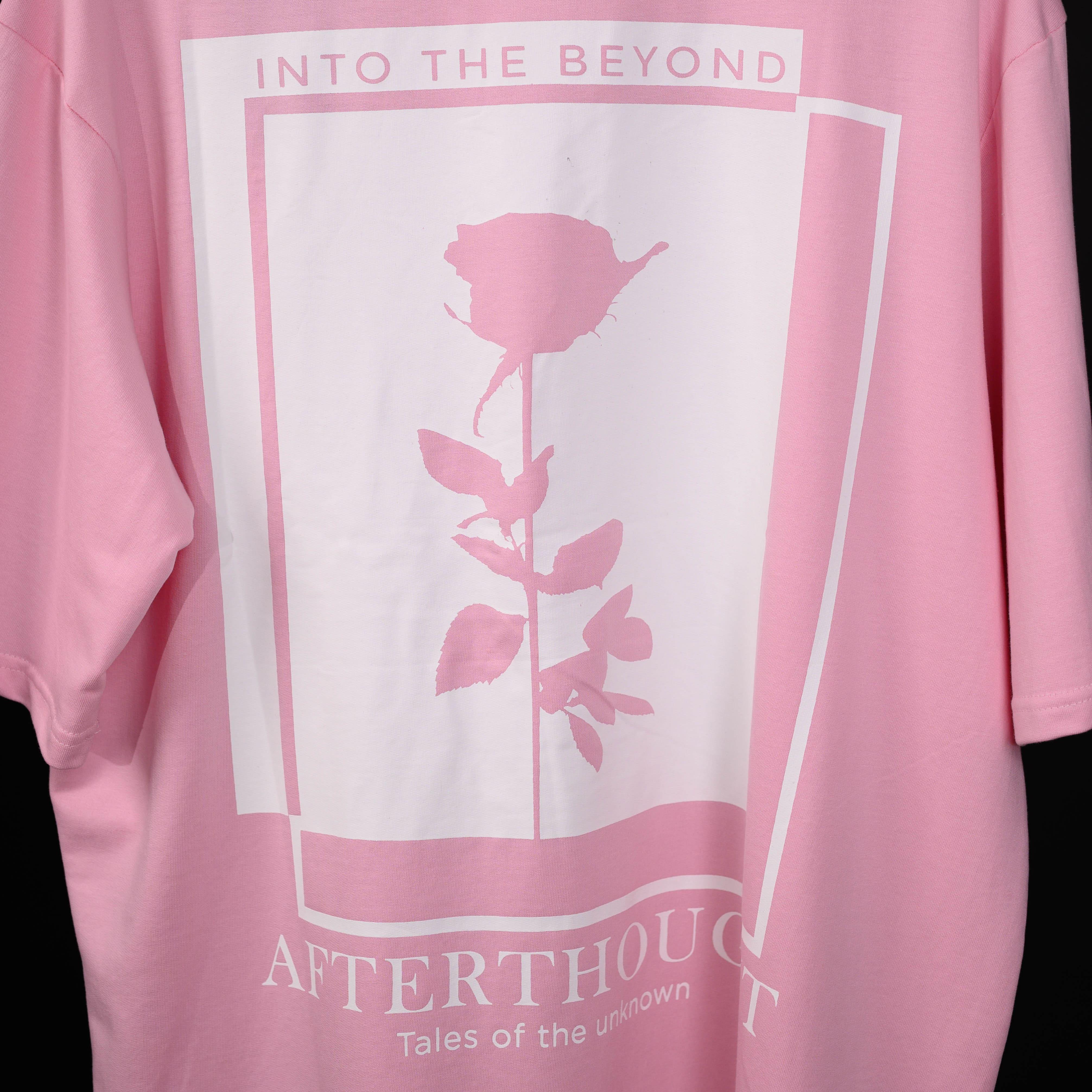 Afterthought Oversized T-Shirt: Lilac, Oversized, Close Back Side, Bio-Washed Cotton Printed by Techno Be With You