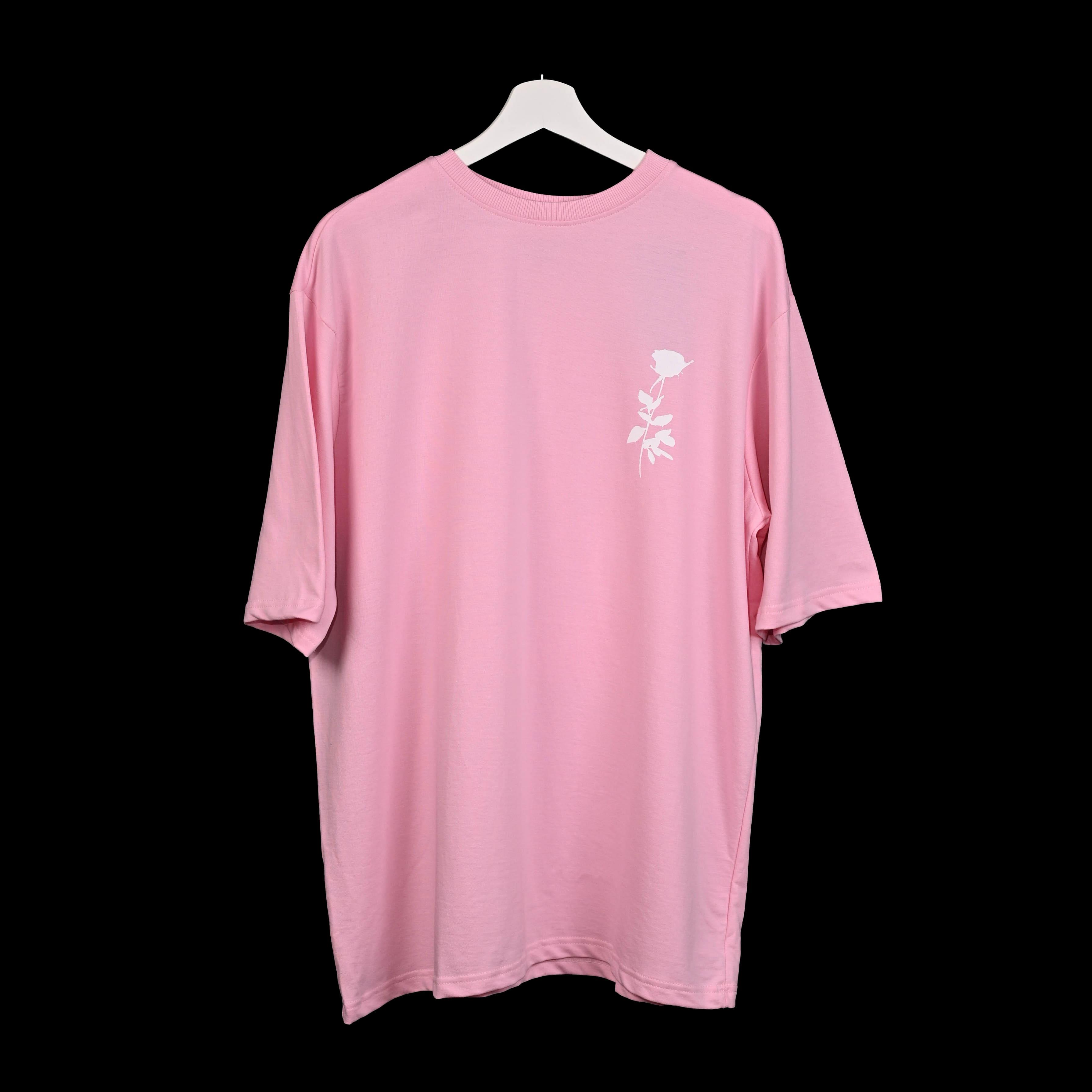 Afterthought Oversized T-Shirt: Lilac, Oversized, Front Pose, Bio-Washed Cotton Printed by Techno Be With You