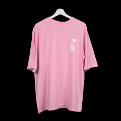 Afterthought Oversized T-Shirt: Lilac, Oversized, Front Pose, Bio-Washed Cotton Printed by Techno Be With You