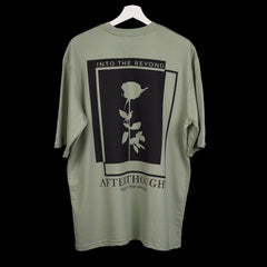 Afterthought Oversized T-Shirt: Hunter Green, Oversized, Close Back Side, Bio-Washed Cotton Printed by Techno Be With You