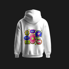 Bass on loop hoodie - White