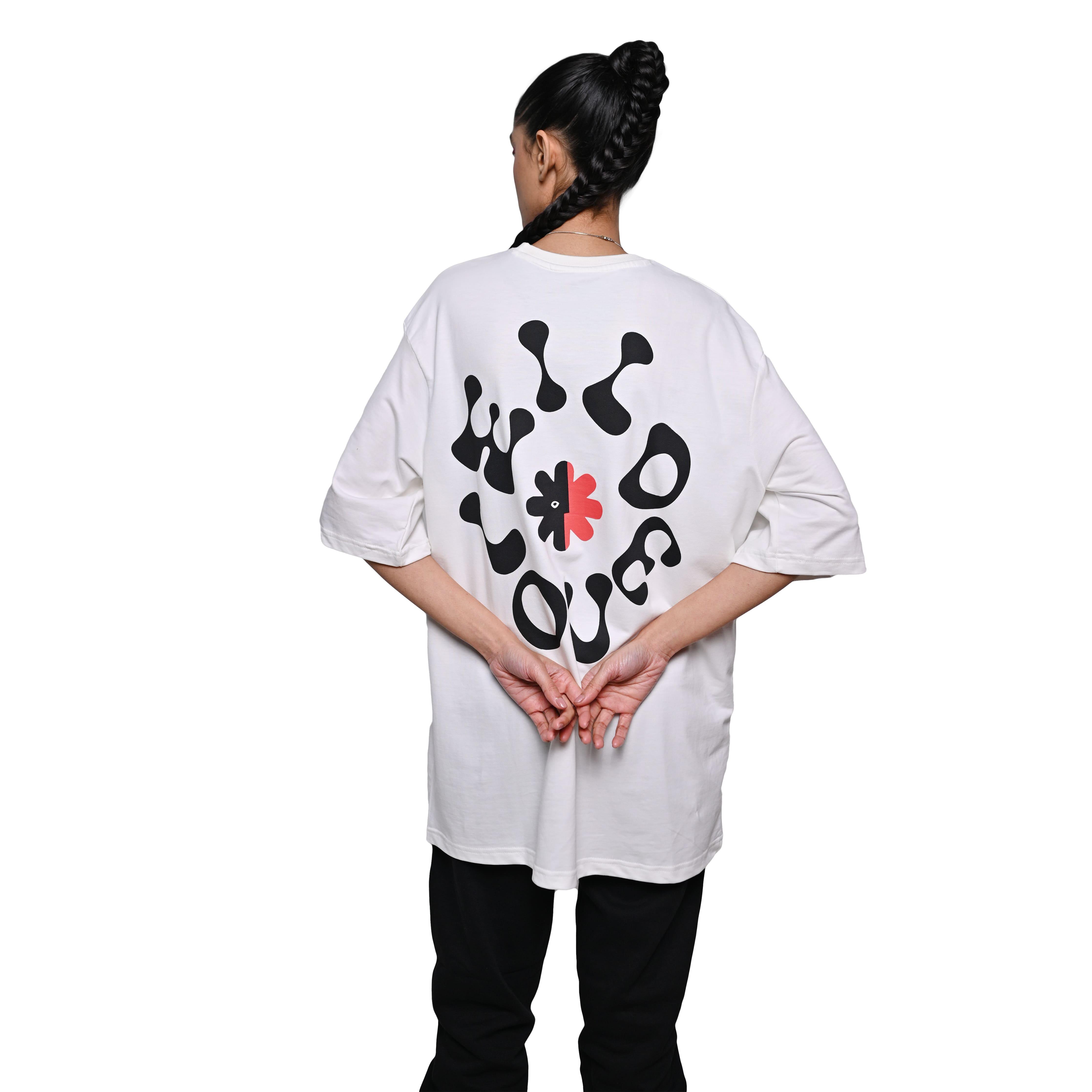 Wild Love - Techno Be With You Clothing Shop Wild Love Back Printed Pure Cotton White T-Shirt Online