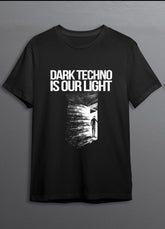 Dark Techno Black Printed Tshirt, Back side
