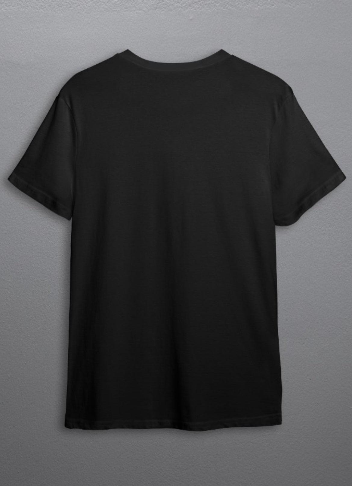 Dark Techno Black Printed Tshirt, Front side