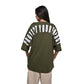 Protect Your Energy T-Shirt: Green, Oversized, Back Model Pose, Bio-Washed Cotton Printed by Techno Be With You