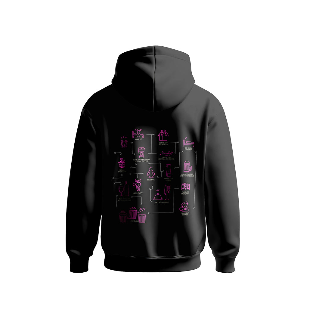 24 hour lineup hoodie