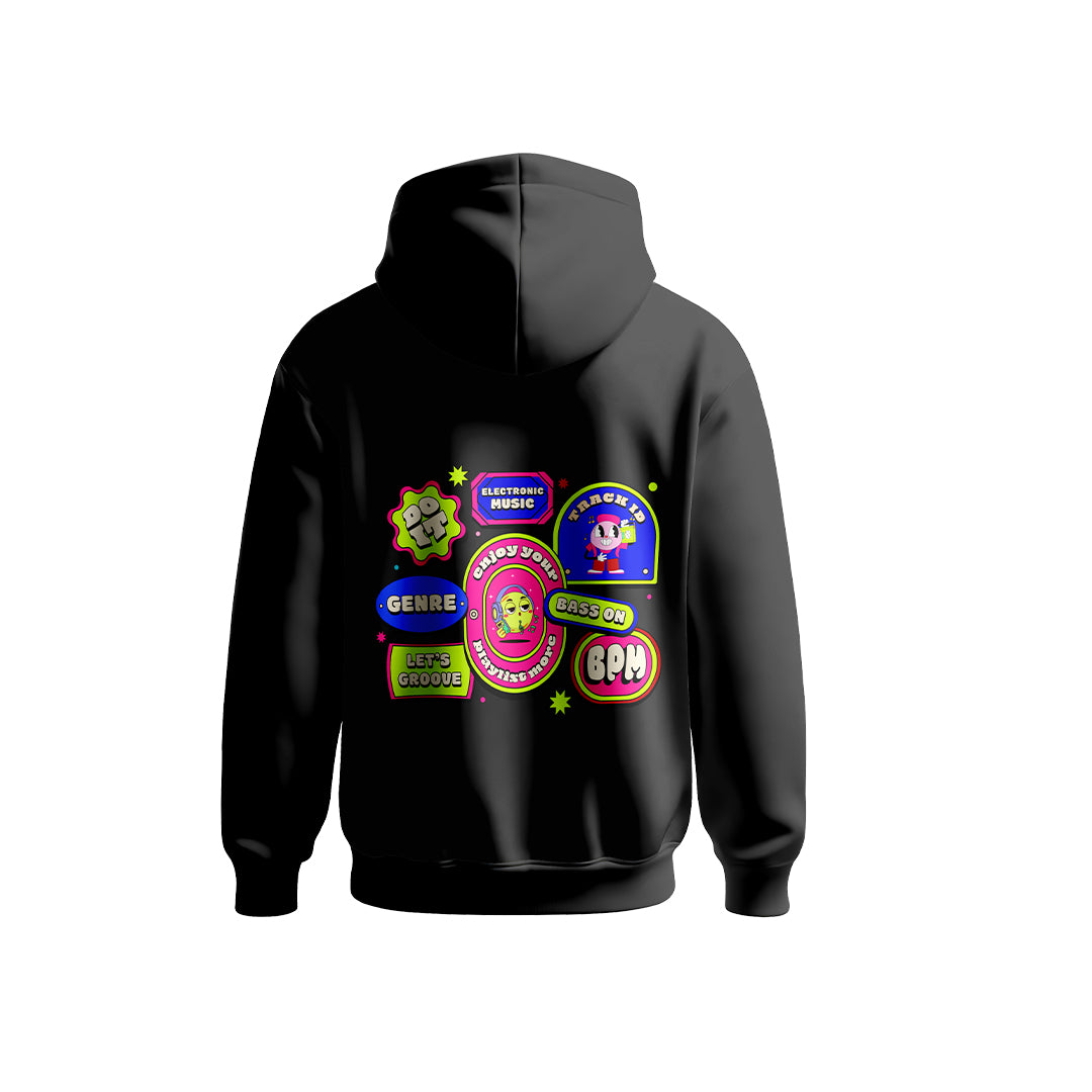 Bass on loop hoodie - Black