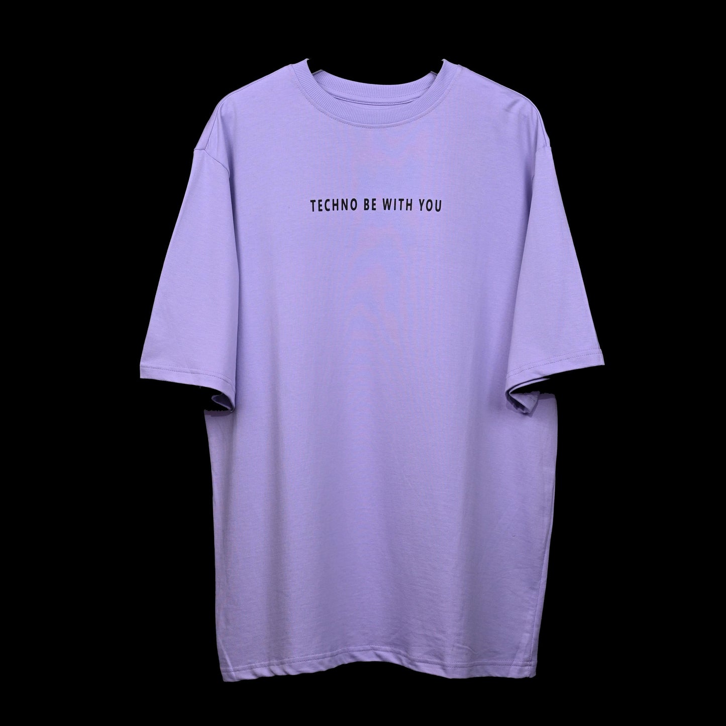 Major rager T-Shirt: Lavender, Oversized, Front Side, Bio-Washed Cotton Printed by Techno Be With You