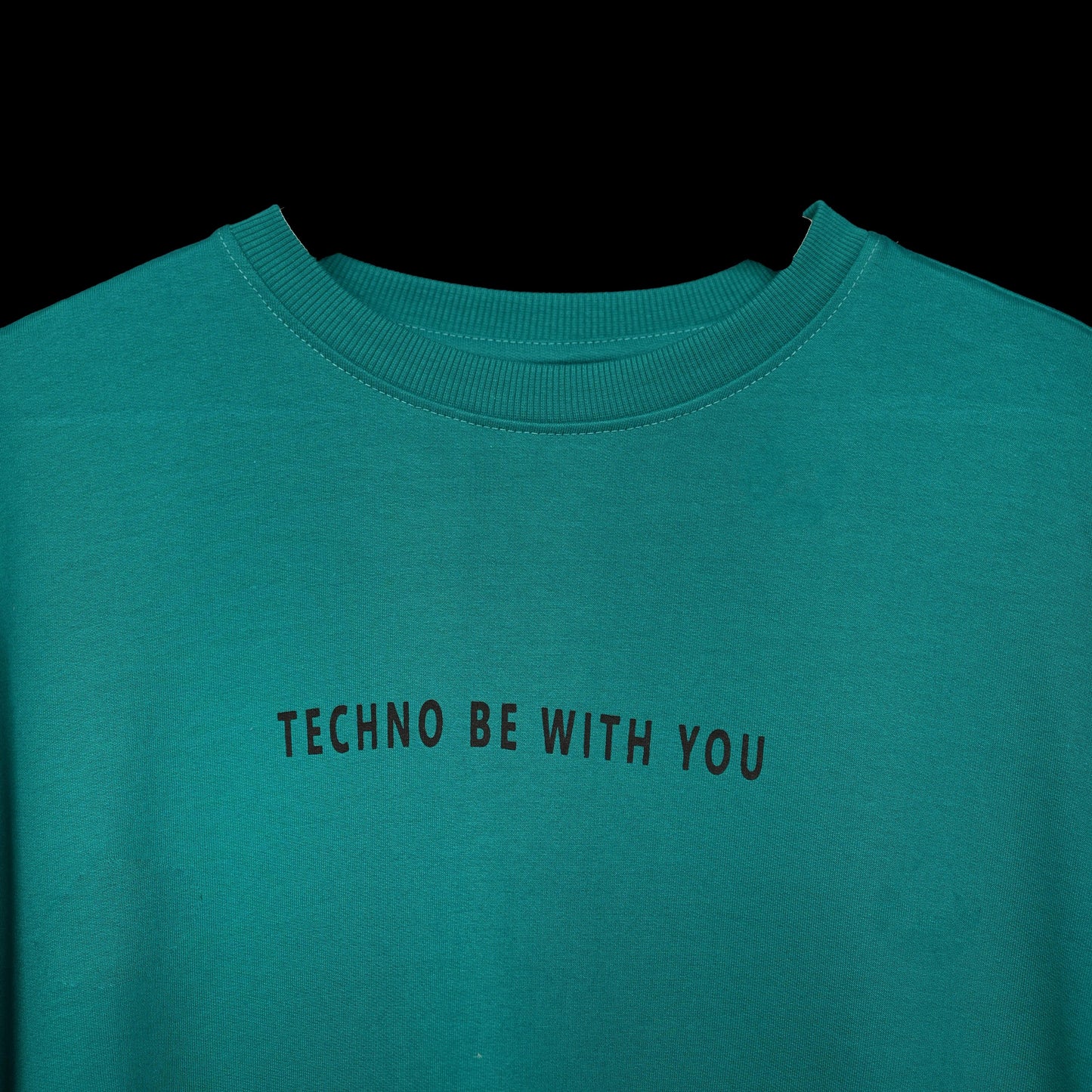 Major rager T-Shirt: Blue, Oversized, Close Front, Bio-Washed Cotton Printed by Techno Be With You