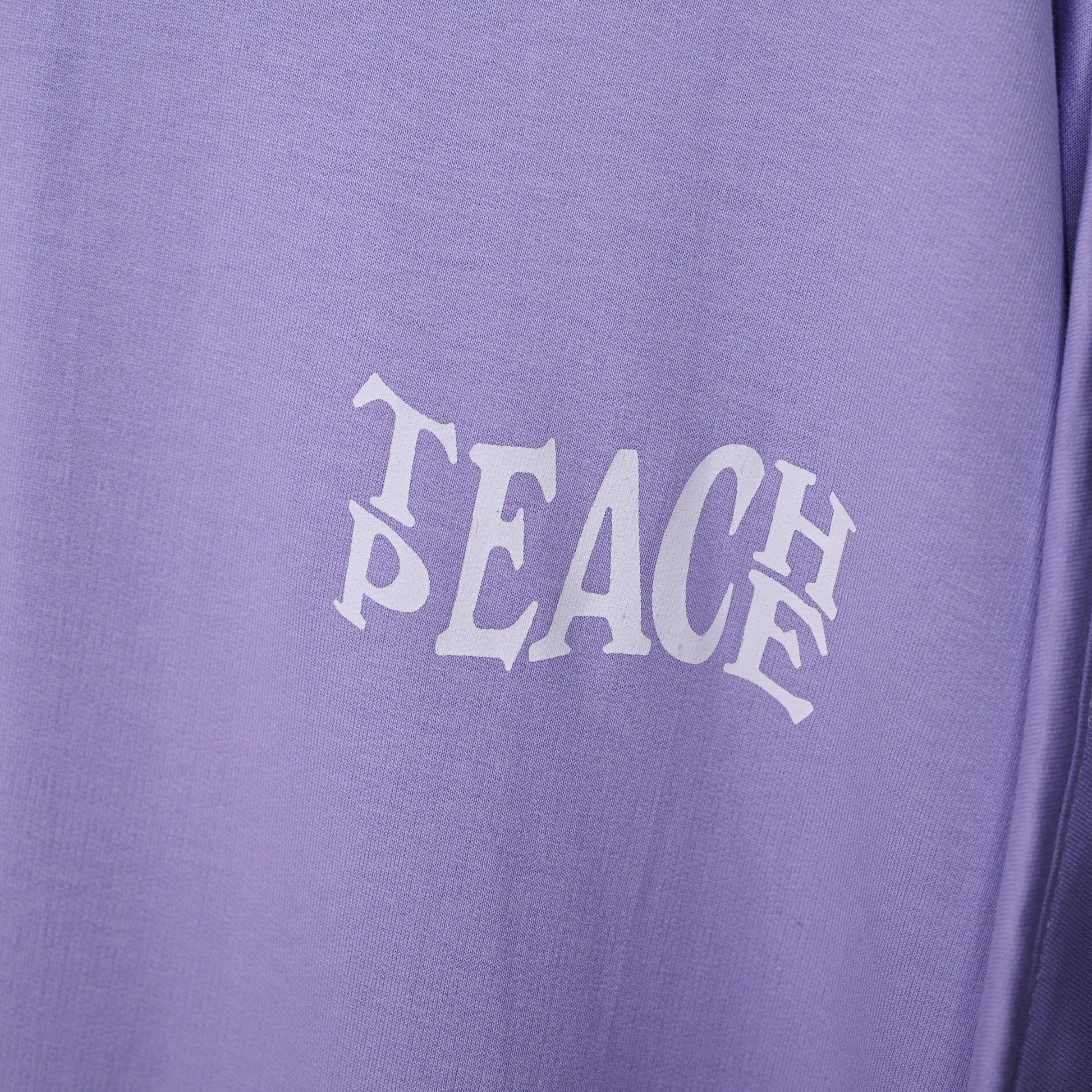 Protect Your Energy T-Shirt: Lavender, Oversized, Close Front, Bio-Washed Cotton Printed by Techno Be With You