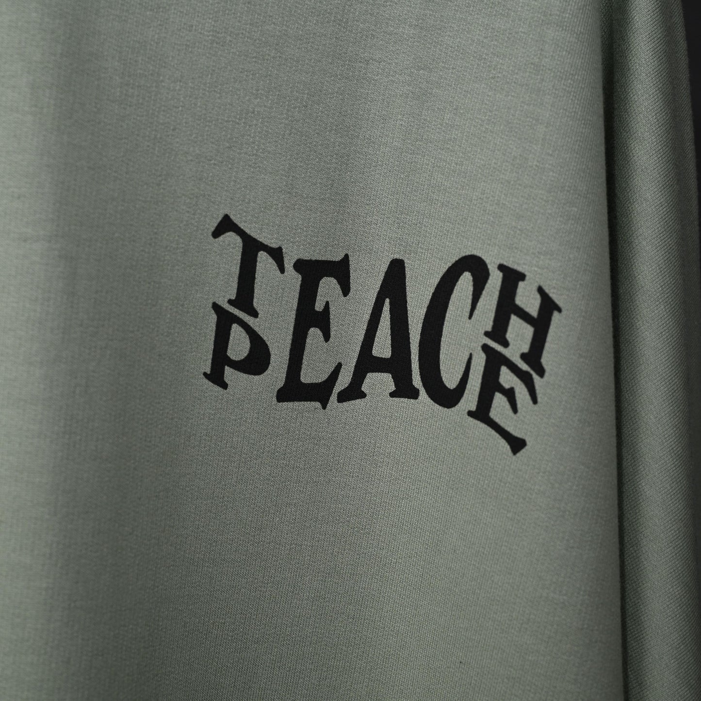 Protect Your Energy T-Shirt: Hunter Green, Oversized, Close Front, Bio-Washed Cotton Printed by Techno Be With You