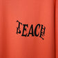 Protect Your Energy T-Shirt: Rust Orange, Oversized, Close Front, Bio-Washed Cotton Printed by Techno Be With You