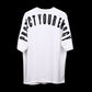 Protect Your Energy T-Shirt: White, Oversized, Back Side, Bio-Washed Cotton Printed by Techno Be With You
