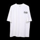 Protect Your Energy T-Shirt: White, Oversized, Front Pose, Bio-Washed Cotton Printed by Techno Be With You