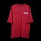 Protect Your Energy T-Shirt: Dark Red, Oversized, Front Pose, Bio-Washed Cotton Printed by Techno Be With You