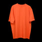 Wild Free T-Shirt: Orange, Oversized, Front Pose, Bio-Washed Cotton Printed by Techno Be With You